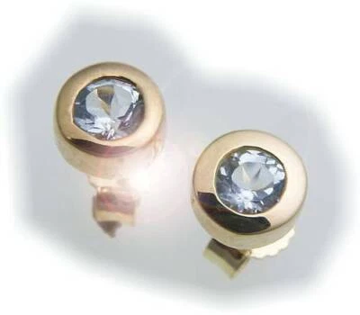 Pendientes De Mujer Topacio Oro 333 Pendientes De Oro Amarillo De 8kt Azul - Imagen 1 de 2