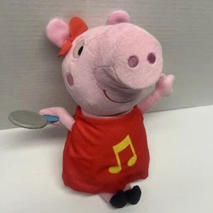 Peppa Pig Oink Along Songs Peppa Singing Plush Stuffed Doll w/ Mic 3 Songs 14" - Picture 1 of 5