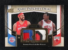 2007-08 UD Premier Rare Gold /15 Rasheed Wallace Ben #RP2-WW Dual Patch HOF