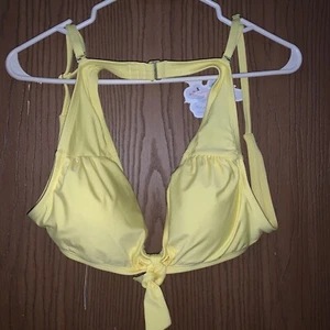 Women's Tie-Front Bikini Top - Kona Sol - Yellow - Large 12-14 - Picture 1 of 4