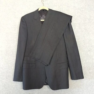 Traje Verri Milano Gris Rayas 100% Lana Sencillo Pecho 40R Pantalones 36 Entrepierna 35 - Imagen 1 de 10