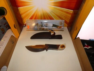 CHIPAWAY CUTLERY COCHISE SPIRIT BOWIE WOODAND BONE HANDLE AND SHEATH 8.5 INCH - Image 1 of 4