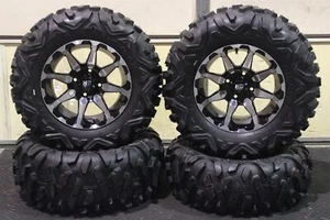 BIG RED 700 26" BIGHORN RADIAL ATV TIRE & 14" HD6 M WHEEL KIT IRSL5 M917 M918 - Picture 1 of 7