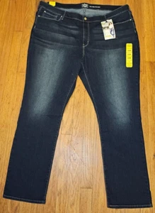 Levi Strauss Signature Series Mid Rise Straight Simply Stretch Dark Wash 28M - Picture 1 of 8