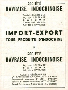 Publicité ancienne société Havraise Indochinoise 1952 issue de magazine - Picture 1 of 1