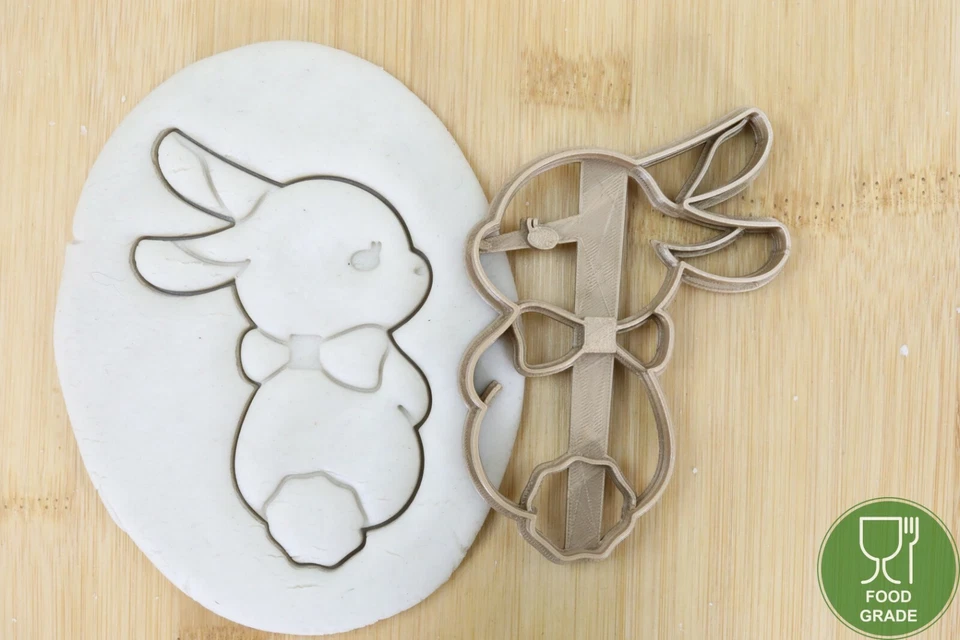 Hase Bunny rückblickend Keksstempel/Ausstechform keksausstecher PLA ca.8cm - Bild 1 von 1