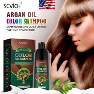 250ml Argan Oil Hair Dye Shampoo Hair Styling Fast Dye Hair Natural Gray White H