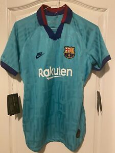 Nike Womens FC Barcelona Third Soccer Jersey 19/20 AT2516-310 Sz Large $90