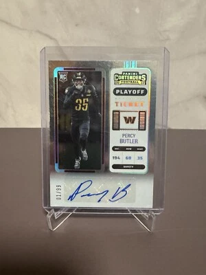 Percy Butler 2022 Panini Contenders Playoff Ticket /99 Auto RC Commanders 205 - Image 1 of 2