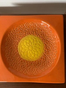 70er Jahre Baldelli Ceramiche Schale orange gelb italienische Keramik Vintage Italian - Bild 1 von 7