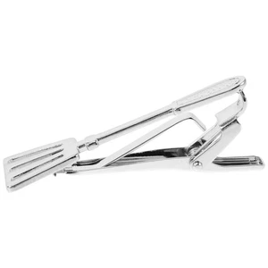Tie Clip: Turner Shape Classic Men Tie Clip – Brushed Metal Necktie Holder For - Picture 1 of 12