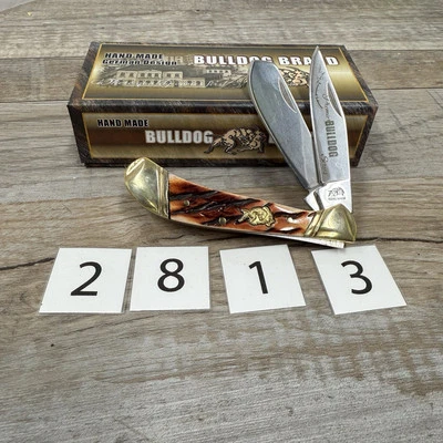 Cuerno de sillín pequeño Brindle Bone marca Bulldog BDG-111BRBN Foto 1 de 4