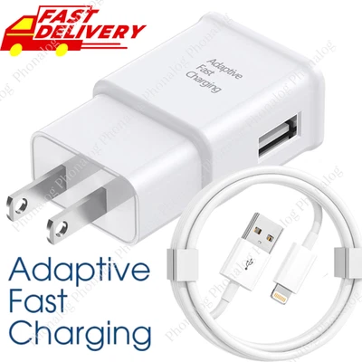 Cable adaptador cargador rápido USB para Apple iPhone 14/13/12/11/8/7/6/5/SE/XS Max/XR Foto 1 de 4