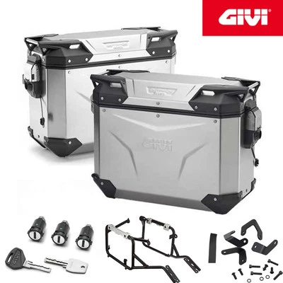 VALIGIE LATERALI OUTBACK 37/37 + TELAI [GIVI] HONDA CRF 1100 AFRICA TWIN 2022 - Immagine 1 di 4
