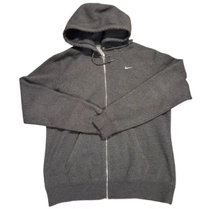 Nike Full Zip Hoodie Kids Boys Large Pockets Draw String Embroidered Logo Cotton - Picture 1 of 5
