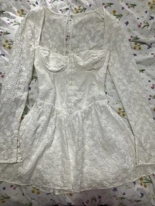 House of CB White Long Sleeve Dress - Picture 1 of 6