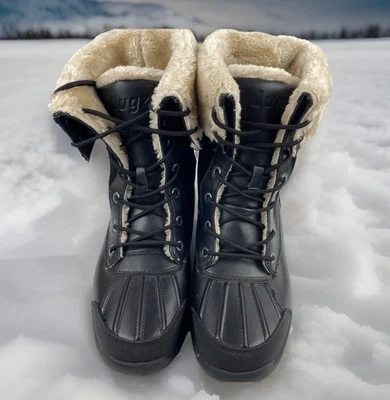 Lugz Tambora снег ботинки зимние теплые 10 веганский черный искусственной кожи искусственного меха подкладка - Изображение 1 из 4