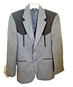 Circle S Mens Grey Polyester Boise Sportcoat Jacket Blazer 38 R - Picture 1 of 6