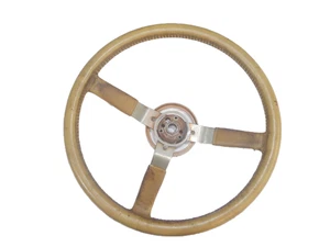 Jeep Wagoneer SJ J10 J20 FSJ OEM Factory Tan Leather Steering Wheel FREE SHIP - Foto 1 di 6