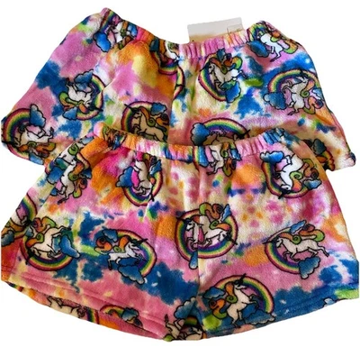 Nuevo con etiquetas Pantalones Cortos Pijama Fuzzies by Confetti Arco Iris Unicornio Peluche Talla 14/16 (Grande) Foto 1 de 4