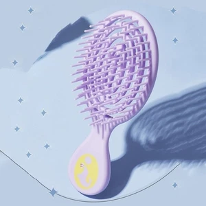 Macaron Doughnut Shape Barber Comb Solid Color Hair Brush Hair Style Tools - Picture 1 of 12