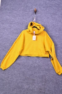 NWT Savage x Fenty Xssential Cropped Hoodie in Yellow Sz M - Picture 1 of 17