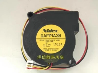 Nidec D05F-24PH 03B 5015 DC24V 0.11A 5CM 3-Pin Turbo Blower Cooling Fan - Image 1 of 4
