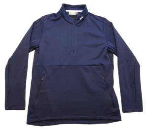 Maglione KJUS L 52 uomo Delian 1/2 zip blu navy UPF 50+ zip tasca maglia usato in ottime condizioni MG25-J01 - Foto 1 di 14