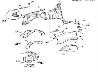 84195535 OEM GM Fender Wheelhouse Panel Right 2003-2021 Chevy Express GMC Savana - Image 1 of 1