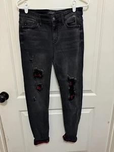 Judy Blue distressed skinny charcoal jeans 5/27 - Picture 1 of 2