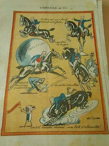  L'Obstacle Cheval Humour politique Print 1927 - Picture 1 of 1
