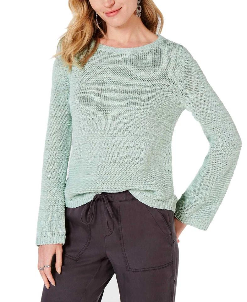 Style & Co. 5428 Size XL Womens MINT Textured Pullover Sweater Scoop Neck