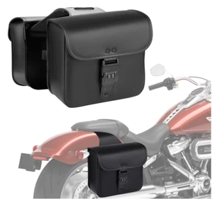 Nomad Leather Motorcycle Saddlebags Quick-Easy Universal Fit Throw Over Saddle B - Picture 1 of 12