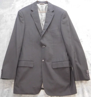 Jhane Barnes 40L Wool Cashmere Black 2 Button Vented Jacket Blazer Sport Coat - Image 1 of 4