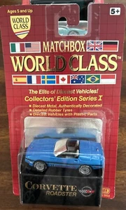 1989 Matchbox Corvette Roadster Blue, World Class Collector Series I - Picture 1 of 4