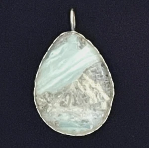 BC Ocean Picture Stone Sterling Silver Pendant STUNNING SPECIMEN Free Ship JCS - Picture 1 of 23