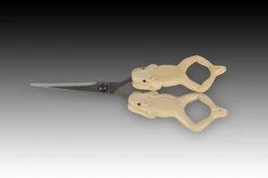 Frog scissors. bone, metal - Picture 1 of 4