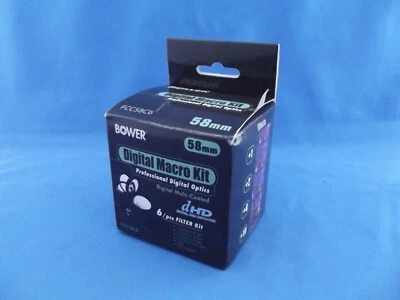 Bower 6 Piece Digital Macro Kit 58MM Multi Coated 1X 2X 4X Lens Cap and Keeper - Image 1 of 4