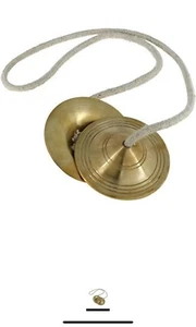 Blechbläser Manjeera traditionelles Instrument indische Musik Handbecken (3 Zoll, Paar) - Bild 1 von 2