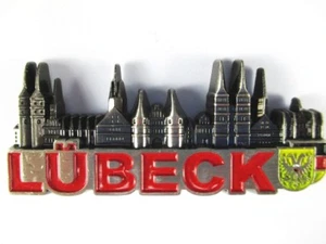 Lübeck Holstentor Metall Magnet Germany Deutschland Souvenir,Neu - Picture 1 of 4