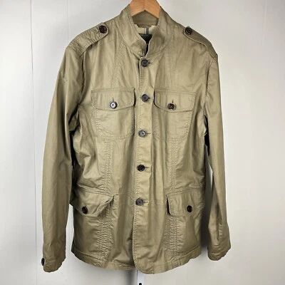I. Spiewak & Sons Jacket Mens XL Coated Cotton Button Front Chore Military Field - Image 1 of 4