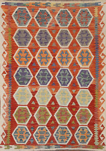 Dual-Sided Kilim Kelim Rugs Flatweave Wool Carpet 6x8 ft