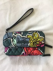 Vera Bradley Wristlet Organizer Wallet In the Falling Flowers Parrwen - Picture 1 of 11