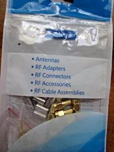 Conectores de crimpado macho de 50 ohmios-BNC G enchapados antiguos 10 piezas por Eightwood NUEVO - Imagen 1 de 5