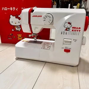Máquina de coser eléctrica compacta JAGUAR Sanrio Hello Kitty de Japón - Imagen 1 de 13