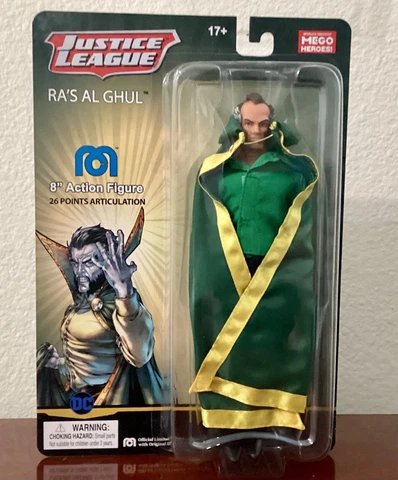 Mego Ra's al Ghul Batman WGSH Justice League 8 inch figure Mint on Card Cover