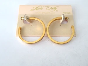 NUEVOS PENDIENTES DE ARO KIRKS FOLLY ORO CRISTAL - Imagen 1 de 2