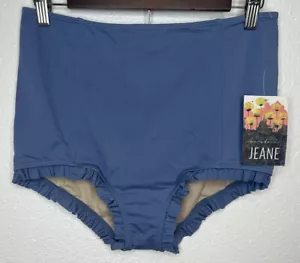 Kortni Jeane High Waisted ALL RUFFLED UP BOTTOMS Solid Blue XL - Bild 1 von 5