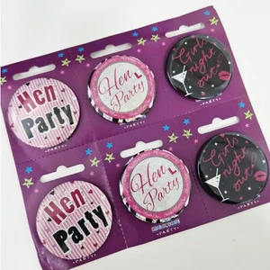 6 Abzeichen Braut Squad Team Henne Party Brautjungfer Hühner Brautjungfern Geschenke Abzeichen Set - Bild 1 von 1