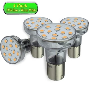 4 Pack LeisureLED Light 1156 1139 1141 1383 LED Bulb 2 Watt 250 Lumen WW Long - Picture 1 of 5